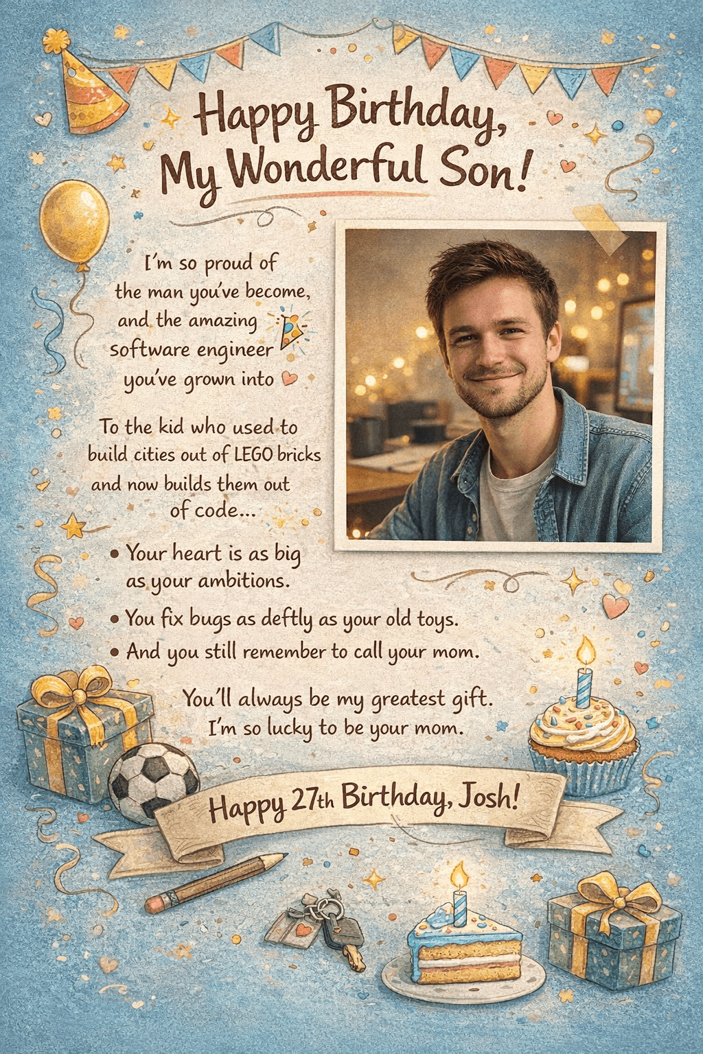 AI-generated birthday card